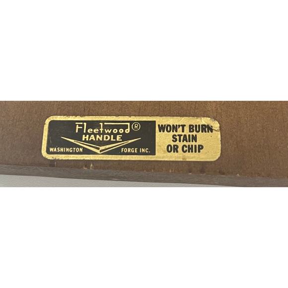 Vintage MCM Town & Country Washington Forge Fleetwood Teak Carving Knife Fork - Picture 5 of 6